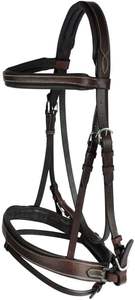 Brida acolchada de cuero sintético con Flash y riendas - Product Image 3