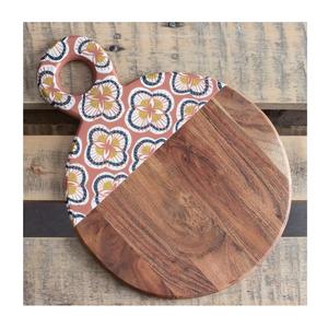 Planche à découper en bois nouvellement arrivée avec émail imprimé pour légumes Fruits Fromage Planche à découper en bois lavable au lave-vaisselle - Product Image 3