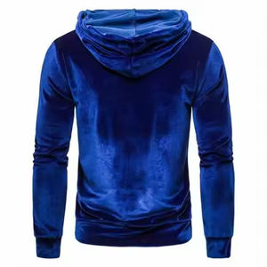 Sudadera con capucha de terciopelo personalizada de fábrica Sudaderas con capucha de terciopelo de peso pesado de alta calidad para hombres Sudaderas con capucha con logotipo bordado - Product Image 2