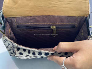 Nuevos bolsos de hombro de cuero de piel con estampado de animales de estilo occidental, bolsos laterales de cuero de piel auténtica de alta calidad - Product Image 6