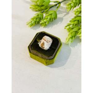 Southwest-Style Natural Stone <b>Ring</b> with Wild Horse & Sterling <b>Silver</b> Size 8.75 Everyday Gemstone <b>Statement</b> <b>Ring</b> in Pear Shape - Product Image 3