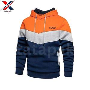 Sudaderas con capucha de poliéster 100% de calidad superior para hombre, sudaderas con logotipo personalizado de Color sólido de talla grande OEM TATAPAK, fabricante competitivo - Product Image 1