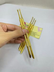 Poussoir à ongles professionnel plaqué or avec logo personnalisé Pousse-cuticules de manucure à Double extrémité Outil de soin des ongles Pousse-ongles à cuticules - Product Image 3