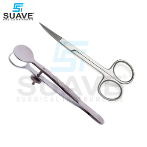 New Ophthalmic Eye Surgery <b>Needle</b> Holder Scissors Tweezers Stainless Steel Microsurgery Instrument by SUAVE SURGICAL INSTRUMENTS - Product Image 2