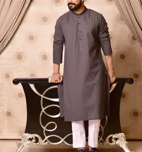 Mens Moda Shalwar Kameez Para Casamento Kurta Designer Ternos Homens Panjabi Kurta Pijama Do Paquistão