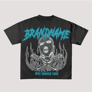 Camisetas recortadas de algodón 100% personalizadas para hombres con ropa de calle, camiseta de hip-hop y aspecto rasgado desgastado - Product Image 5