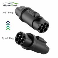Adaptateur de charge AC triphasé pour VE, Type 2 vers GBT 32A 380V, IP54, contacts argentés, pour l'alimentation des flottes (vente en gros)