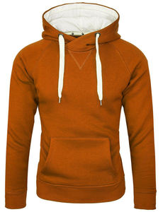 Pull d'hiver pour hommes imperméable respirant séchage rapide teint uni chaud à capuche lourd 450 GSM 100% coton polaire à capuche - Product Image 3