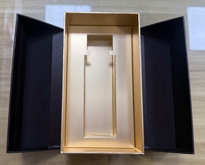 Gold-stamped Textured Cardboard <b>Gift</b> Boxes with Embossing Matt Lamination Sponge Liner for High-End Holiday Promotions - Product Image 2