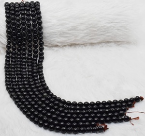 Perles de guérison rondes en obsidienne noire naturelle de qualité supérieure, 8 mm, pour la méditation, bijoux de mode - Product Image 2