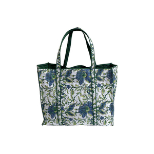 Bolsa de Mano Acolchada de Algodón 100% con Estampado Tradicional Hecho a Mano, con Bolsillos Interiores, Colores y Logotipo Personalizados para Uso Diario - Product Image 1