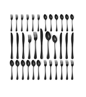 Argenterie Set de couverts Fête de mariage Cuillère Fourchette Couteau en acier miroir Set de couverts de table Cuisine domestique Utilisation sur table