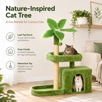 Griffoir pour chat moderne, compact, écologique, durable et antidérapant, avec corde en sisal, jouet, balle et base en peluche douce, pour intérieur, en carton