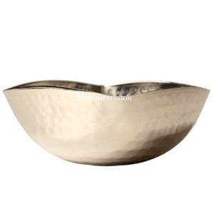 Cuenco para mezclar alimentos de latón macizo de forma redonda muy demandado, cuenco para servir alimentos Vintage pulido en oro de gran tamaño de Calidad exclusiva - Product Image 4