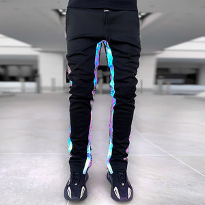 Venta al por mayor Slim Fit Gym Pants Reflective Stripe logotipo personalizado Diseño Entrenamiento Cargo Chándal Hombres Jogger Pantalones - Product Image 3