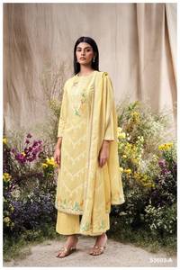 Premium Cotton Mul Jacquard Salwar Kameez Catálogo completo Colección de ropa de fiesta india y pakistaní disponible a precio mayorista - Product Image 3