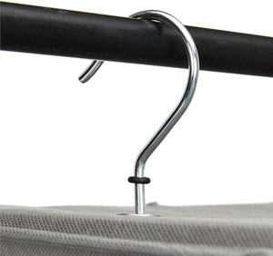 ตู้เสื้อผ้าแบบแขวน 6 ชั้น แข็งแรง ทนทาน ผลิตจากผ้าไม่ถักทอ เป็นมิตรกับสิ่งแวดล้อม ป้องกันฝุ่น พับเก็บได้ ดีไซน์ทรงสี่เหลี่ยมผืนผ้า เคลือบเงา สำหรับจัดเก็บ - Product Image 4