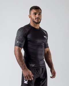 2023 Latest Short Sleeve Men's Rash Guards Custom Colors with Protection Printed Technique for Running Clothes - Product Image 4