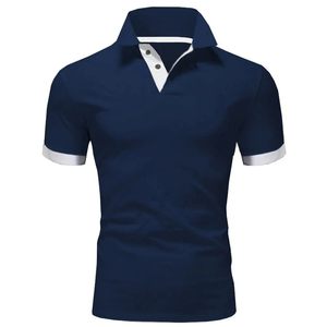 Chemise de golf décontractée à manches courtes pour homme, avec logo personnalisé, respirante, en tissu toile à motif uni, couleur personnalisée - Product Image 1