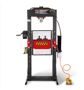 Presse d'atelier pneumatique/hydraulique à cadre en H de 30 tonnes avec treuil manuel, entièrement soudée en acier pour usage automobile et industriel, OEM DIY - Product Image 1