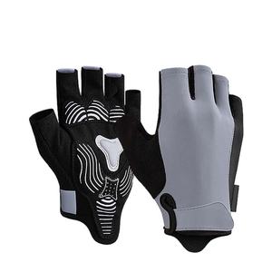 Guantes de fitness de medio Dedo de neopreno de alta calidad Guantes de gimnasio de Entrenamiento Personalizados con correa de muñeca ajustable para levantamiento de pesas - Product Image 2