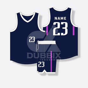 Maillot de basket-ball personnalisé de haute qualité, 100% polyester, vêtements de sport respirants, ensembles à manches courtes avec motif de lettres de logo sur le devant - Product Image 4