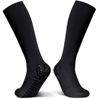 Chaussettes de sport antidérapantes JZVINA pour hommes et femmes, semelle coussinée antidérapante, mi-mollet, respirantes, évacuant l'humidité, en Spandex/Nylon/Coton