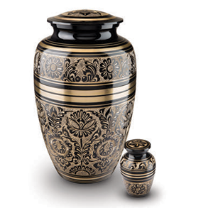 Urnas de cremación para adultos grabadas en peltre de diseño impresionante de alta llegada para restos de cenizas humanas, tamaño personalizado, Color - Product Image 1