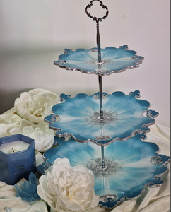 Bandeja de resina epoxi personalizada, soporte para pastel, bandeja de resina hecha a mano, bandeja decorativa moderna para regalo de boda, precio al por mayor de La India - Product Image 4