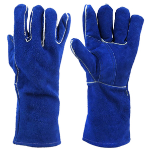 Venta al por mayor cuero de vaca personalizar guantes de soldadura de cuero de alta resistencia Hockey Palma mano protección Guante de cuero para los hombres - Product Image 1
