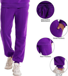 ชุดเสื้อผ้า2ชิ้นสำหรับผู้ชายเสื้อฮู้ดฤดูหนาวพิมพ์ลายแบบกำหนดเองสไตล์ไม่เหมือนใครระบายอากาศได้ดีผ้าฟลีซ - Product Image 4