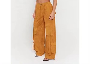 Pantalon cargo léger et raisonnable pour femmes Pantalon cargo pour femmes Offre Spéciale sur mesure Meilleur matériel Nouvelle mode pour femmes Pantalon cargo avec logo personnalisé - Product Image 4