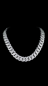 20mm <b>moissanite</b> diamond cuban chain 925 silver 80ct iced out <b>necklace</b> - Product Image 1