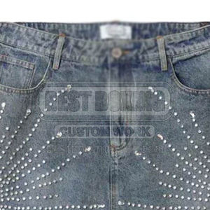 Made Pakistan prix de gros strass Shorts Fitness Wear strass Shorts pour la vente en ligne - Product Image 3