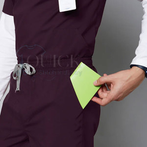 Nuevo Diseño de Uniformes Médicos Personalizables de Manga Corta 100% Algodón, Conjuntos de Joggers para Hospital, Servicio OEM en Stock - Product Image 5