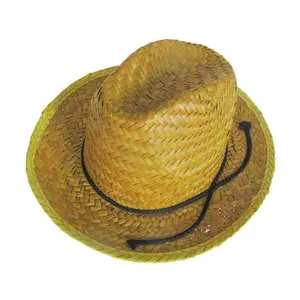 공장 도매 뜨거운 판매 해변 및 태양 접이식 카우보이 모자 천연 재료 밀짚 모자 저렴한