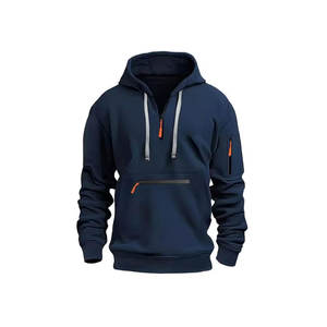 Sweat-shirt à capuche décontracté pour homme, personnalisé OEM ODM, multi-poches, fermeture éclair, veste de sport décontractée, veste décontractée, sweat-shirt en gros - Product Image 1