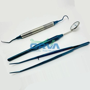 ชุดตรวจฟันออกแบบด้วยมือ | เครื่องมือทันตกรรมสเตนเลสคุณภาพสูง | มีหลายสี - Product Image 6