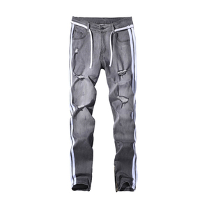 Pantalons pour hommes marque personnalisée drop ship streetwear stock cargo flare denim pantalons pour hommes jeans à bretelles - Product Image 6