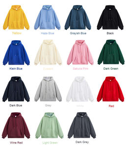 Sweat-shirts et pulls à capuche pour hommes en gros, couleur beige uni, tissu 100% coton, épaules tombantes, coupe ample, pour l'hiver - Product Image 6