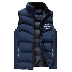Wholesale New Fashion Custom logo 2026 Sleeveless Polyester Padded <b>Waistcoats</b> Winter Heavy Light Vest for Men - Product Image 4