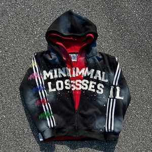 Vente en gros, sweat à capuche imprimé avec logo personnalisé, pull pour hommes, sweats à capuche vintage lourds avec impression par sublimation, personnalisés respirants - Product Image 4