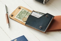 Dompet Berkualitas Tinggi Tempat Kartu Kredit Minimalis Tipis Vintage Tahan Lama Hadiah Pria Saku Personal Kulit Asli Terbaru