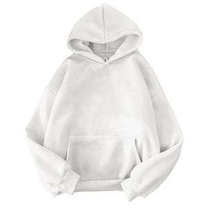 Sudaderas con capucha lisas de lana de otoño para mujer, sudaderas holgadas de manga larga de gran tamaño, sudaderas con capucha estampadas informales de moda personalizadas - Product Image 6