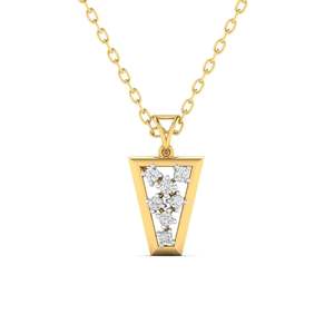 Elegante colgante de oro con diamante de corte redondo asequible, 0.13 Ct, color E-F, VVS-VS, diamante cultivado en laboratorio en oro de 14K, para uso diario, ideal para regalo. - Product Image 3