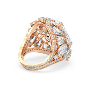 REYES, nuevo diseño, anillos de moissanita con certificación GRA de oro macizo de 14K para mujer, impresionante compromiso, regalo de boda, joyería fina - Product Image 4