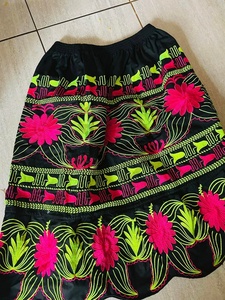 Vestido de fiesta de satén Pohnpei Floral de alta calidad para mujer, falda de isla hawaiana, bordado Floral inspirado en Guam - Product Image 6