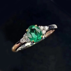 Handmade Vintage Emerald Engagement <b>Ring</b> 925 Sterling Silver Gold Plated for <b>Indian</b> Weddings Women's Fine Jewelry Wholesale - Product Image 5