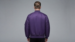 Blouson Bomber Homme Léger à Fermeture Éclair Intégrale avec Col Côtelé – Vêtement Décontracté Style Sororité Grecque - Product Image 4