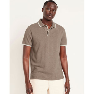 Venta al por mayor de manga corta OEM liso Polo de Golf impresión personalizada Logo diseño en blanco 100% algodón hombres Polos - Product Image 1